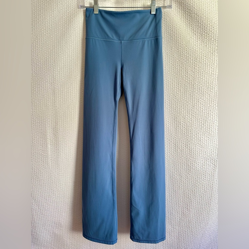 Athleta Slate Blue High-Rise Flare Leggings